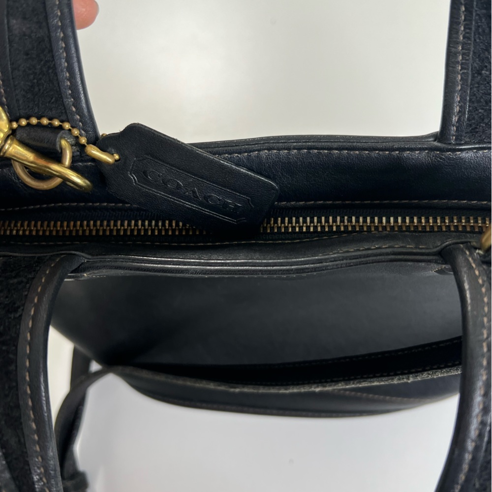 Vintage Coach Bleecker Basket Bag # 9301 in Black Small - Picture 12 of 13